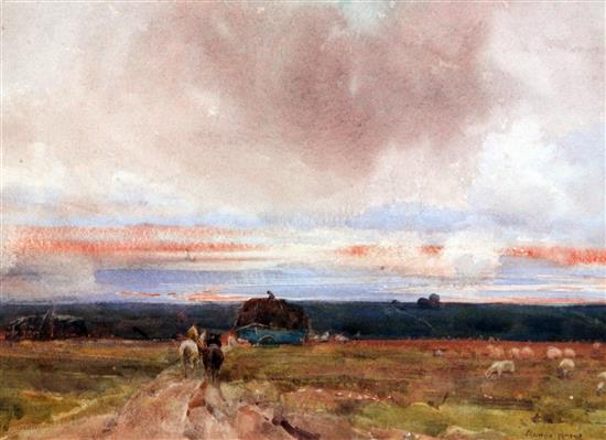 Claude Hayes (1852-1922) Returning Home, 9 x 13in.